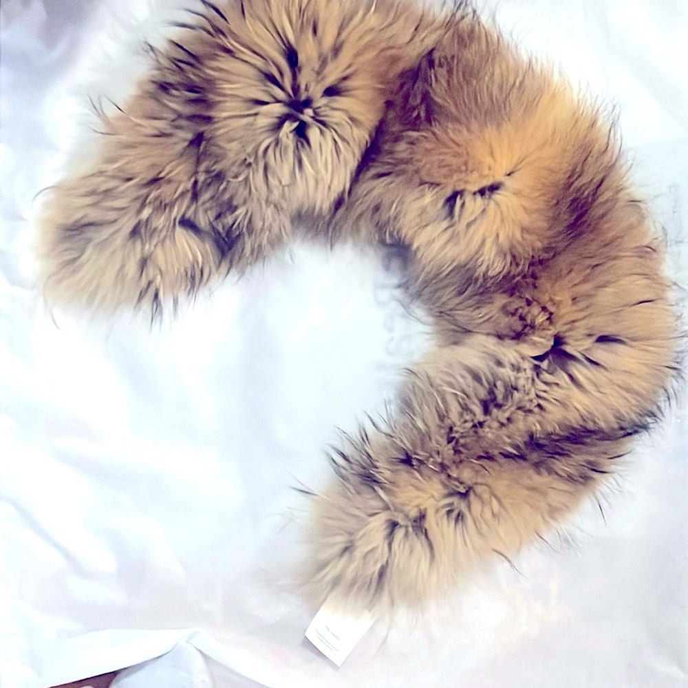 fox fur detachable collar natural fox